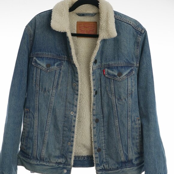 Levi's Sherpa Shearling Denim Jacket - Picture 1 of 5